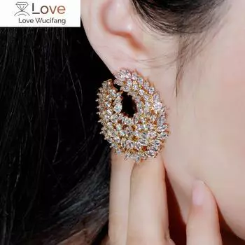 Роскошные популярные серьги-капли из кубического циркония Naija с подвеской в виде капли воды, модные женские ювелирные изделия для вечеринок красный