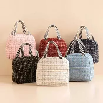 Роскошные портативные сумки для обеда большой емкости, изолированная сумка для хранения ланч-бокса, детская школьная сумка-тоут, сумка для хранения на открытом воздухе для пикника чёрный