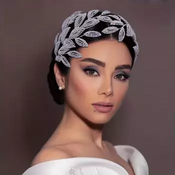 Роскошные повязки для укладки волос, украшения для волос, стразы, хрустальный лист, диадемы невесты, головной убор, свадебные аксессуары для волос