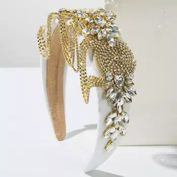 Роскошные повязки на голову с кисточками из страз, модные аксессуары для волос, женские, для вечеринки, блестящие, с хрустальными бриллиантами, повязка на голову, ободок для волос, головной убор
