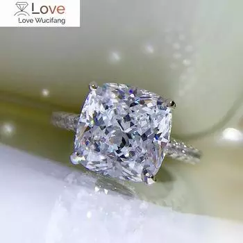 Роскошные простые дизайнерские обручальные кольца женские блестящие циркониевые украшения для церемонии помолвки вечные аксессуары подарок 8