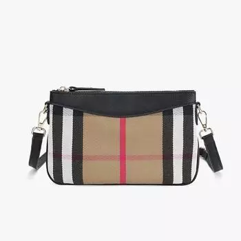 Роскошные решетчатые женские сумки через плечо, брендовый дизайн, клетчатая сумка, маленькая сумка на плечо для женских клатчей чёрный