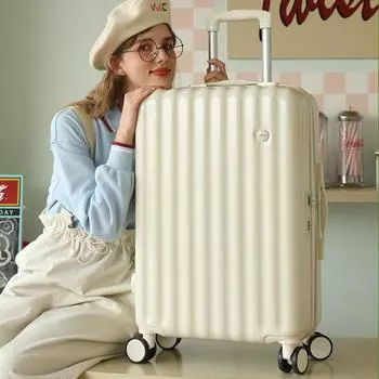 Роскошные розовые дорожные чемоданы для девочек, сумки на колесиках, модный женский чемодан на колесиках, ручной багаж, новый 20