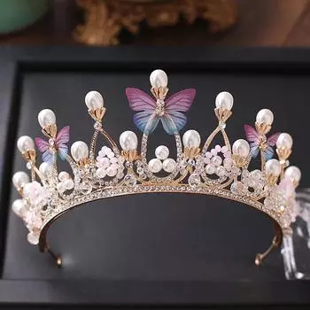 Роскошные розовые хрустальные свадебные короны, королевские диадемы королевы, повязки на голову для девочек, свадебный головной убор для выпускного вечера, диадема для невесты, украшения для волос, аксессуары