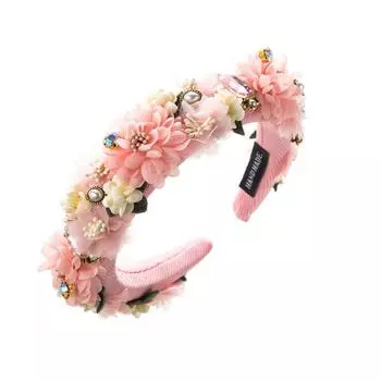 Роскошные Ручной Работы Стразы Жемчуг Цветок Ободки Модные Аксессуары для Волос Женские Трендовые Вечерние Повязки на Голову Ободок для Волос Головной Убор для Девочки