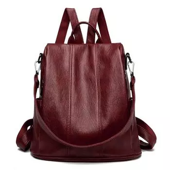 Роскошные рюкзаки из мягкой кожи, водонепроницаемые, молодежные, противоугонные, студенческие сумки