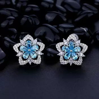 Роскошные серьги-гвоздики с высокоуглеродистыми бриллиантами, подарок на свадьбу, помолвку, годовщину, стерлинговое серебро 925 пробы, ювелирные изделия