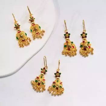 Роскошные серьги-капли с кисточками в этническом стиле, ювелирные изделия в Дубае, африканские свадебные серьги, свадебный декор Style C