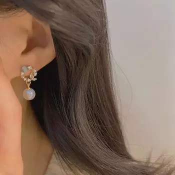 Роскошные серьги, модные, темпераментные, яркие, висячие серьги, подвеска из искусственного жемчуга, свадебные серьги, висячие серьги, модные украшения золотистый