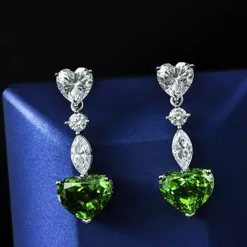 Роскошные серьги-подвески из стерлингового серебра S925 для женщин, сверкающие серьги с бриллиантами 10*12 мм, женские ювелирные изделия, женские серьги с бриллиантами в подарок