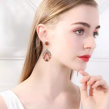 Роскошные серьги-подвески с каплями воды, кристаллами и камнями, женские серьги-подвески со стразами, висячие серьги, женские вечерние ювелирные изделия темно-зеленого