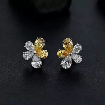 Роскошные серьги с высокоуглеродистыми бриллиантами для женщин, подарок на свадьбу, помолвку, годовщину, ювелирные изделия из стерлингового серебра 925 пробы