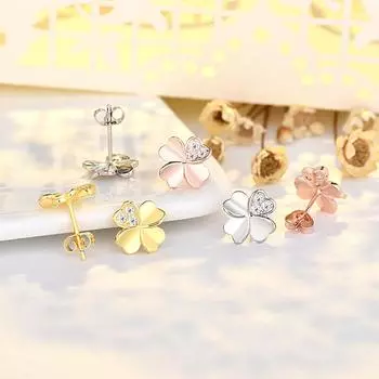 Роскошные серьги со стразами, модные серьги в виде четырехлистного клевера, высококачественные женские серьги из сотни экземпляров