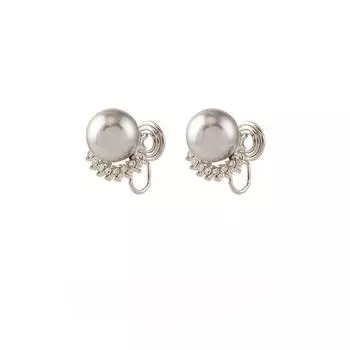 Роскошные серьги со стразами серого цвета с имитацией жемчуга, модные нежные противомоскитные кольца без пирсинга, женские зажимы для ушей