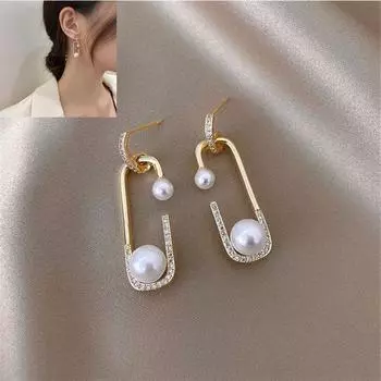 Роскошные сексуальные нерегулярные булавочные серьги для вечеринки для девочек, серьги с жемчугом, женские ювелирные изделия, висячие серьги 3cm белый