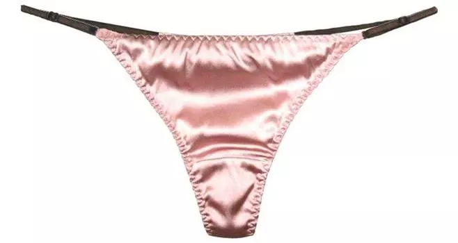 Роскошные шелковые атласные стринги с пряжкой, элегантные шорты с низкой талией (МАЮДАМА Шелк) T-back Женщины (Орхидея Розовая)