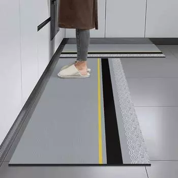 Роскошные скандинавские кухонные коврики, водонепроницаемый полиуретановый кухонный коврик, нескользящий, впитывающий, коврик для прихожей, балкона, длинные коврики 45CMx70CM