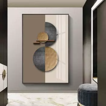Роскошные скандинавские постеры и принты, абстрактное геометрическое настенное искусство, цветная картина на холсте для гостиной, украшение дома, Cuadros 21cm30cm NoFrame