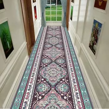 Роскошные стильные длинные коридорные ковры, украшения для дома, прихожей, крыльца, напольные коврики, настраиваемый размер, ковер для вестибюля отеля, коврики для лестницы 40x60cm