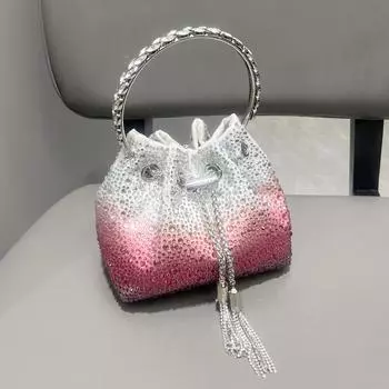 Роскошные сумки Дизайнерская сумка через плечо Crystal Bright Clutch Bag