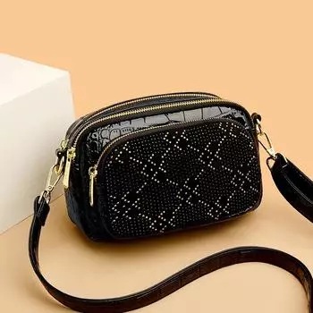 Роскошные сумки, трендовые бренды, женские сумки, двойная молния, дизайн, крокодиловый узор, кожаная сумка-мессенджер, модные сумки через плечо для девочек