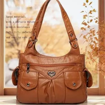 Роскошные сумки женские сумки через плечо из искусственной кожи для женщин повседневные сумки-тоуты большой емкости рабочие винтажные сумки многофункциональные сумки-тоуты серый