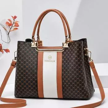 Роскошные сумки Женские сумки Дизайнерские большие сумки через плечо Женская сумка через плечо с принтом Кожаная сумка Feminina Handbag