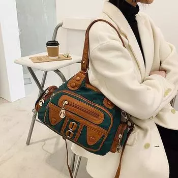 Роскошные сумки женские сумки дизайнерские сумки через плечо небольшой емкости для женщин 2025 новая сумка через плечо женская сумка из искусственной кожи сумка-тоут зелёный