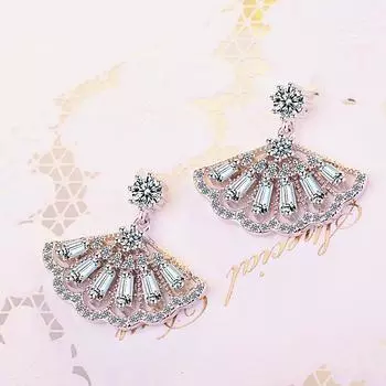 Роскошные супер-модные сверкающие классические серьги-гвоздики из циркония для женщин, ослепительные женские элегантные аксессуары, ювелирные изделия, неподвластные времени розового золота