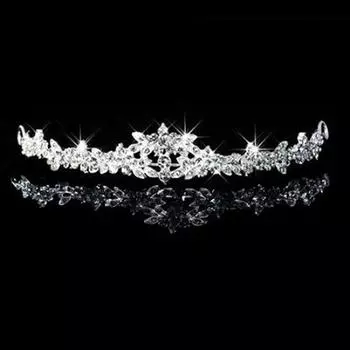 Роскошные свадебные украшения, блестящие стразы, милый цветок, корона, ожерелье, серьги, комплект