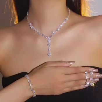 Роскошные сверкающие кристальные серьги-колье, браслет, серьги-колье для подиума.