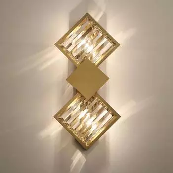 Роскошные светодиодные настенные светильники для спальни, коридора, лестницы, современные хрустальные бра, освещение для гостиной, внутреннее освещение для дома в стиле ар-деко белый