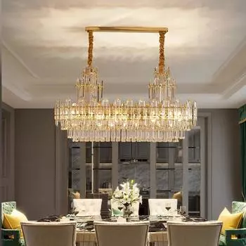 Роскошные светодиодные потолочные люстры, подвесные лампы, светильники, люстра, декоративная бытовая техника для столовой