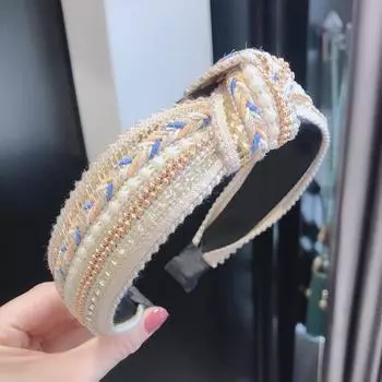 Роскошные тканевые повязки на голову с узлом для женщин и девочек, модные повязки для волос, женские повязки для умывания, обручи для волос, аксессуары для волос