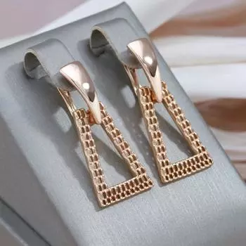 Роскошные треугольные висячие серьги для женщин, винтажные золотые свадебные украшения золотой