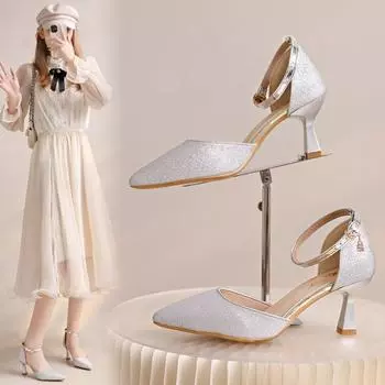 Роскошные туфли для женщин, сандалии, лето 2024, тренд, новые женские туфли на высоком каблуке для девочек, дизайнерская обувь, sandalias mujer 34 розового золота