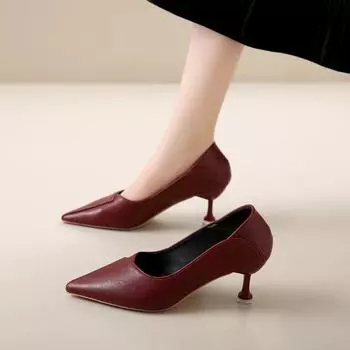 Роскошные туфли-лодочки для женщин на каблуке, женские туфли на среднем каблуке, шпильки, высокие сандалии 2024 года, элегантные коричневые туфли на маленьком каблуке, сексуальные 33 хаки