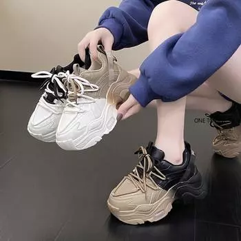 Роскошные туфли женские дизайнерские кроссовки на платформе белые черные туфли на платформе для женщин женская повседневная обувь Zapatillas Chunky Mujer 35 черный белый