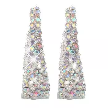 Роскошные U-образные серьги-гвоздики со стразами, инкрустированные женщинами, подарок на вечеринку