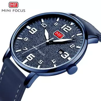Роскошные ультратонкие модные мужские часы с коробкой Mini Focus, водонепроницаемые кварцевые часы с календарем