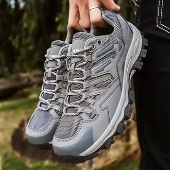 Роскошные уличные походные мужские кроссовки 2023. Дизайнерская нескользящая водонепроницаемая мужская обувь. Уютные легкие кроссовки для ходьбы. Корзины Homme Tenis. 41 серый
