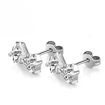 Роскошные уникальные серьги женские украшения подарок на день святого валентина женские аксессуары для вечеринок и свадеб серьги-гвоздики из лент с цирконием поп-ювелирные изделия гвоздики Copper