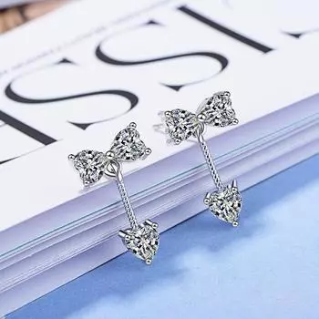 Роскошные уникальные серьги женские украшения подарок на день святого валентина женские аксессуары для вечеринок и свадеб серьги с бабочкой из циркония copper белого золота