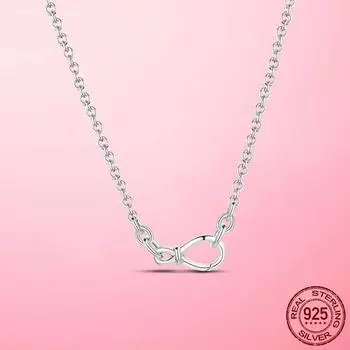 Роскошные ювелирные изделия Femme Infinite Застежка-змея Цепное ожерелье Колье Чокер Женское ожерелье Серебряные ювелирные изделия 925 пробы Подарок