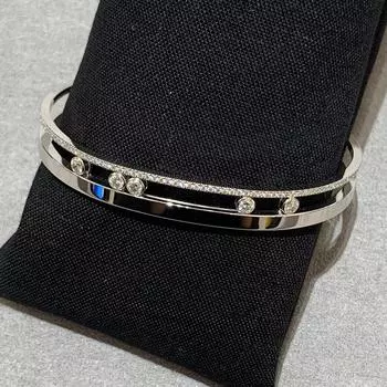 Роскошные ювелирные изделия серии Romane S925 из серебра с бриллиантами, браслет из муассанита, женская мода, высокое качество, изысканный подарок на вечеринку no package