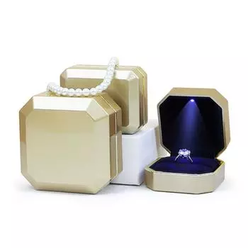 Роскошные ювелирные изделия, шкатулка для обручальных колец, органайзер для ювелирных изделий, футляры для хранения ювелирных изделий, помолвка, свадьба Gold-Heart Shaped