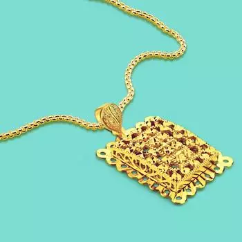 Роскошные ювелирные изделия, женское золотое ожерелье, серебро 925 пробы, Золотая подвеска с поверхностью, ожерелье, богемные аксессуары, цепочка с узором в коробке, размер 56-86 см 56CM