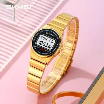 Роскошные водонепроницаемые часы с календарем для женщин с маленьким циферблатом, цифровые женские наручные часы с хронографом для девушек, часы Montre Femme women серебряный