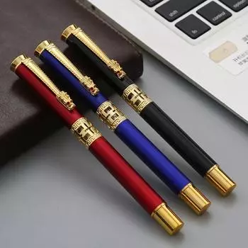 Роскошные высококачественные металлические шариковые ручки, подходящие деловым людям для письма и подписи.