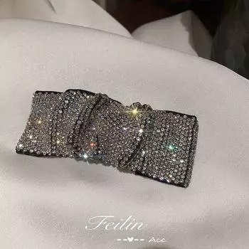 Роскошные Заколки для волос ручной работы с кристаллами, Обручи для волос для девочек, Корея, Высококлассные Полностью стразовые Заколки-складки, Зажимы, Заколки-автоматы